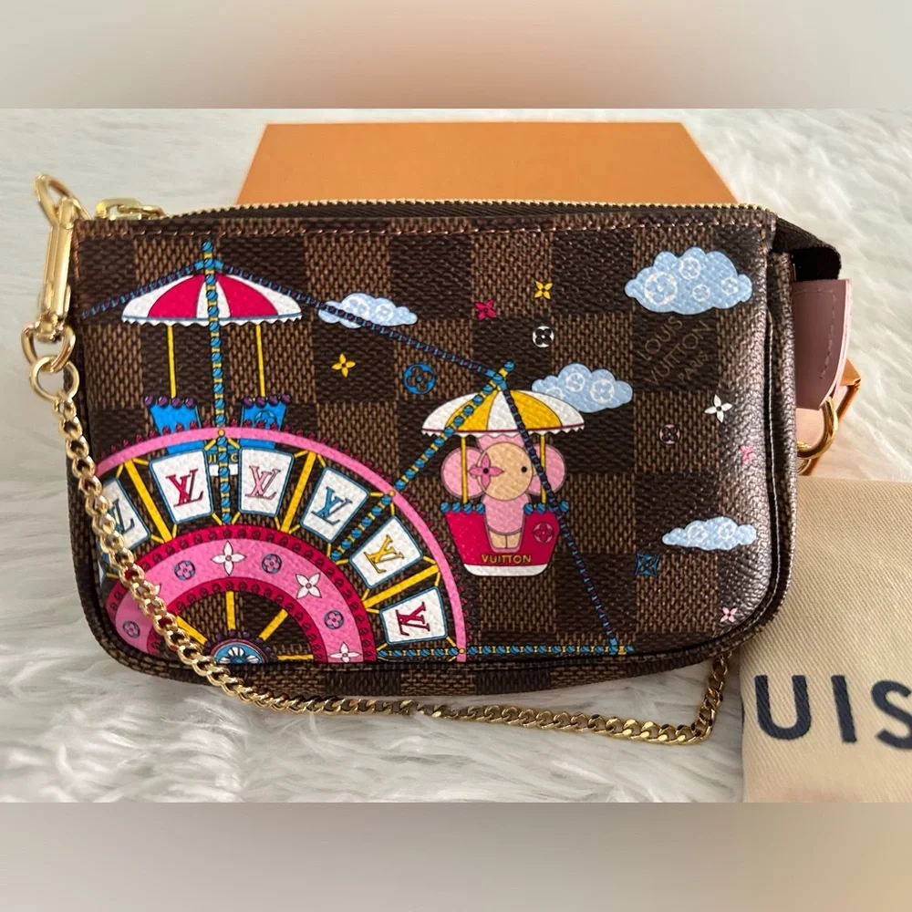 Louis Vuitton Damier Ebene LE‎ Illustre Vivienne Mini Pochette Bag